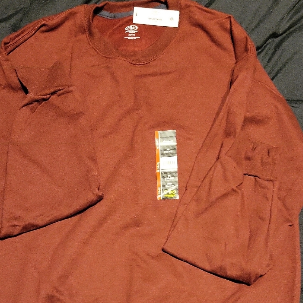 Athletic Works Men's Burgundy Long Sleeve Shirt